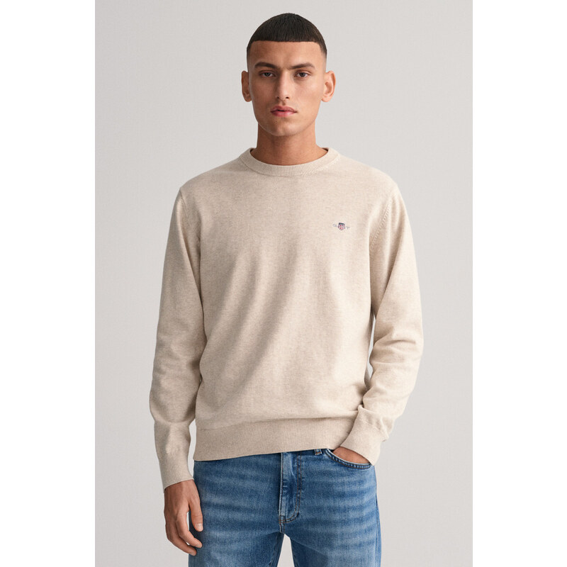 SVETR GANT CLASSIC COTTON C-NECK hnědá S