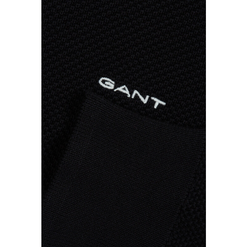 SVETR GANT COTTON PIQUE C-NECK černá S