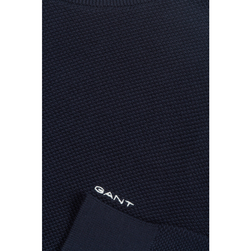 SVETR GANT COTTON PIQUE C-NECK modrá XS