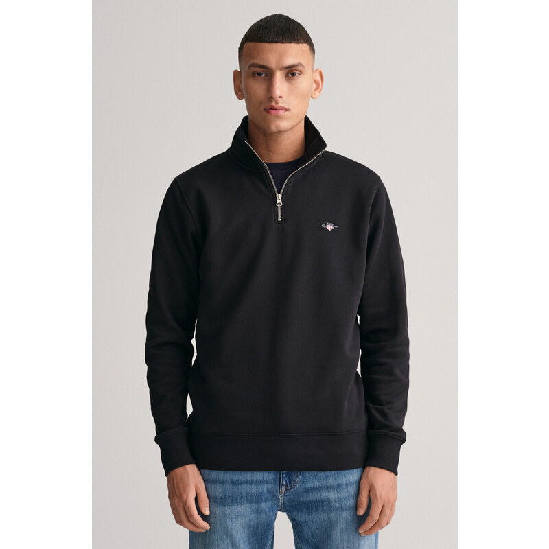 MIKINA GANT REG SHIELD HALF ZIP SWEAT černá S