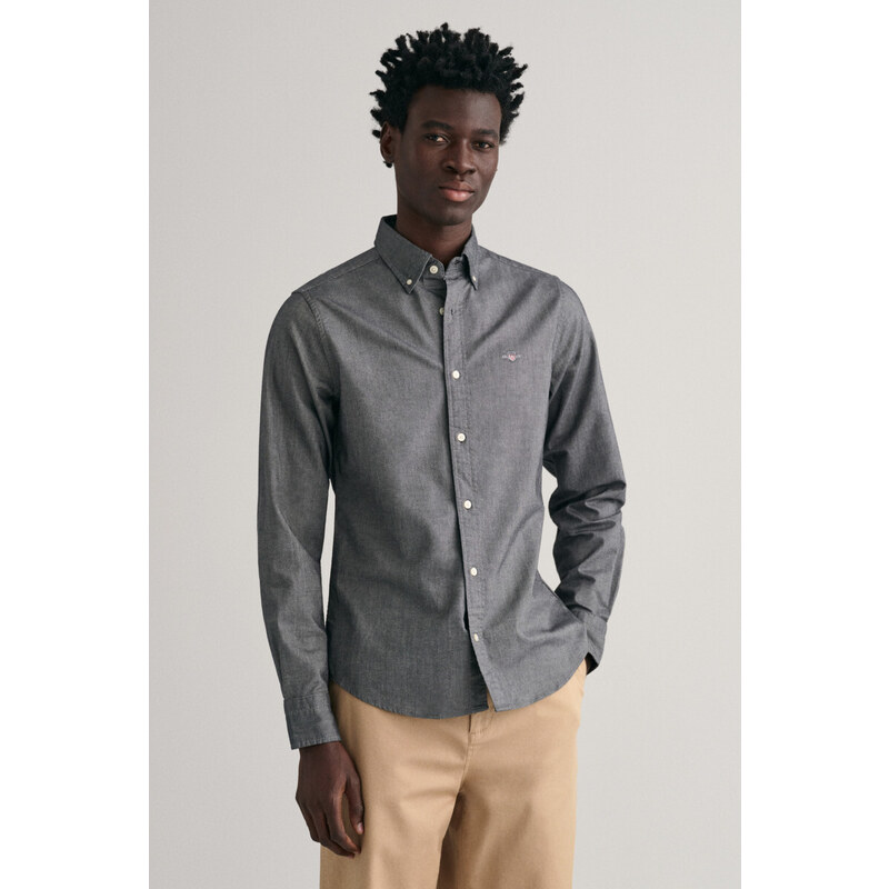 KOŠILE GANT SLIM OXFORD SHIRT černá S