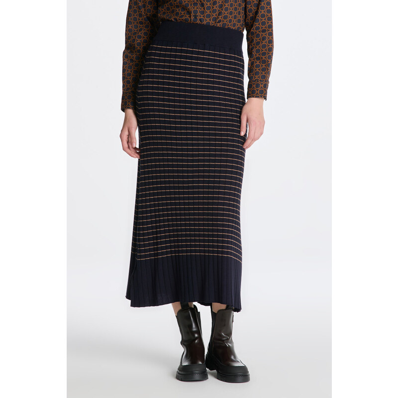 SUKNĚ GANT STRIPE RIB KNIT SKIRT modrá S/M