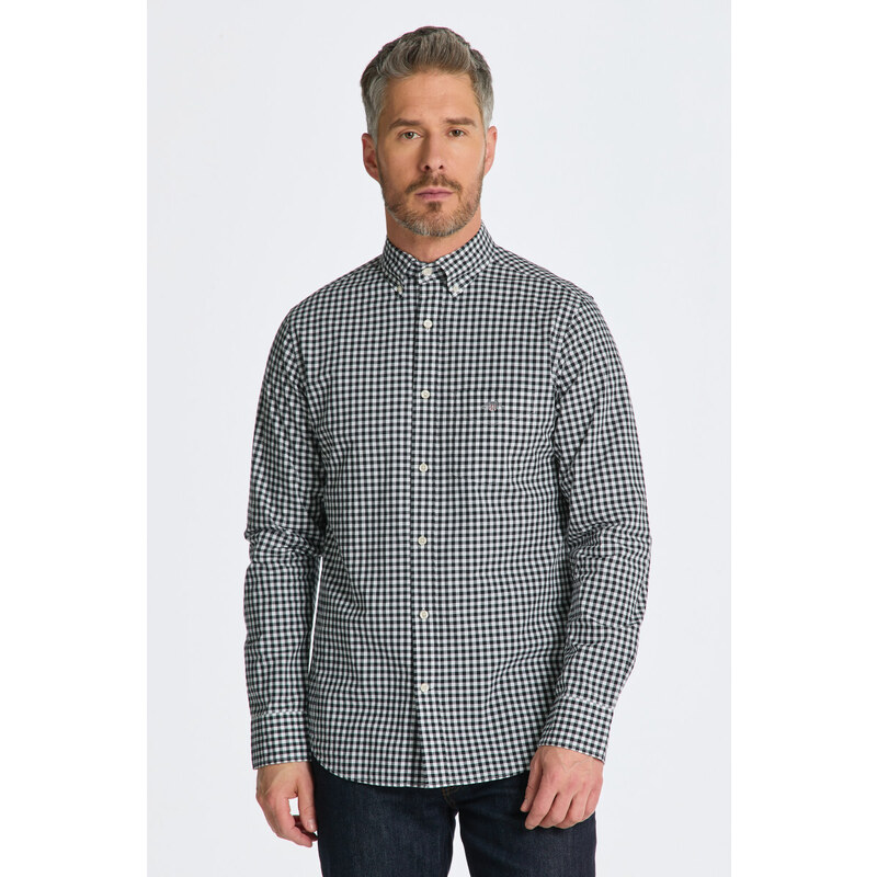 KOŠILE GANT REG POPLIN GINGHAM SHIRT černá S