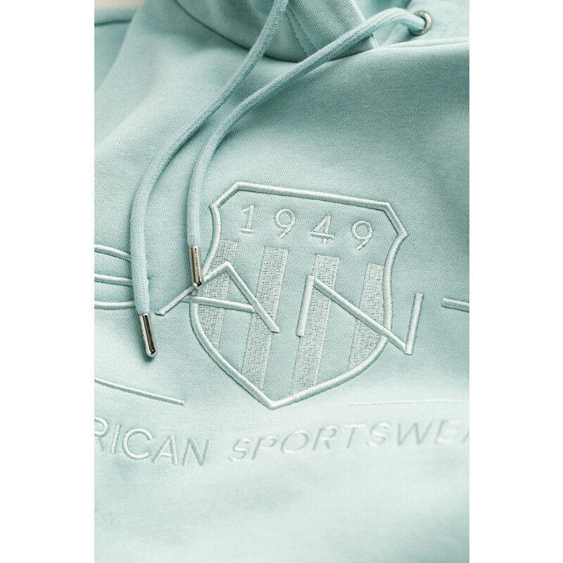 MIKINA GANT REG TONAL SHIELD HOODIE modrá XS