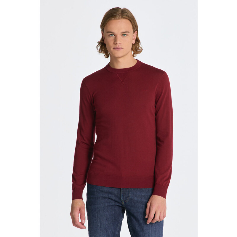 SVETR GANT FINE COTTON C-NECK červená S