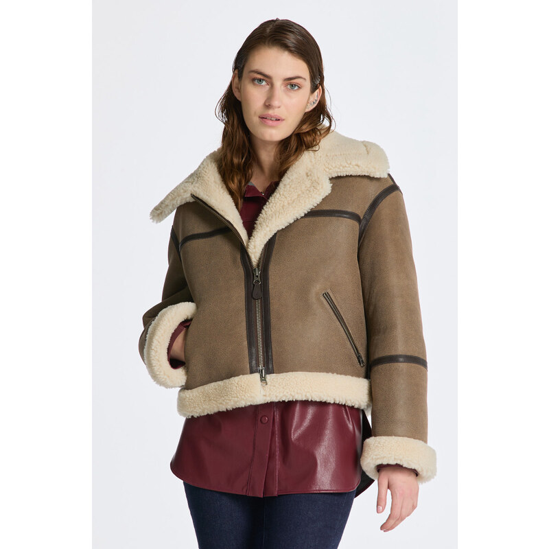 BUNDA GANT SHEARLING JACKET černá XS