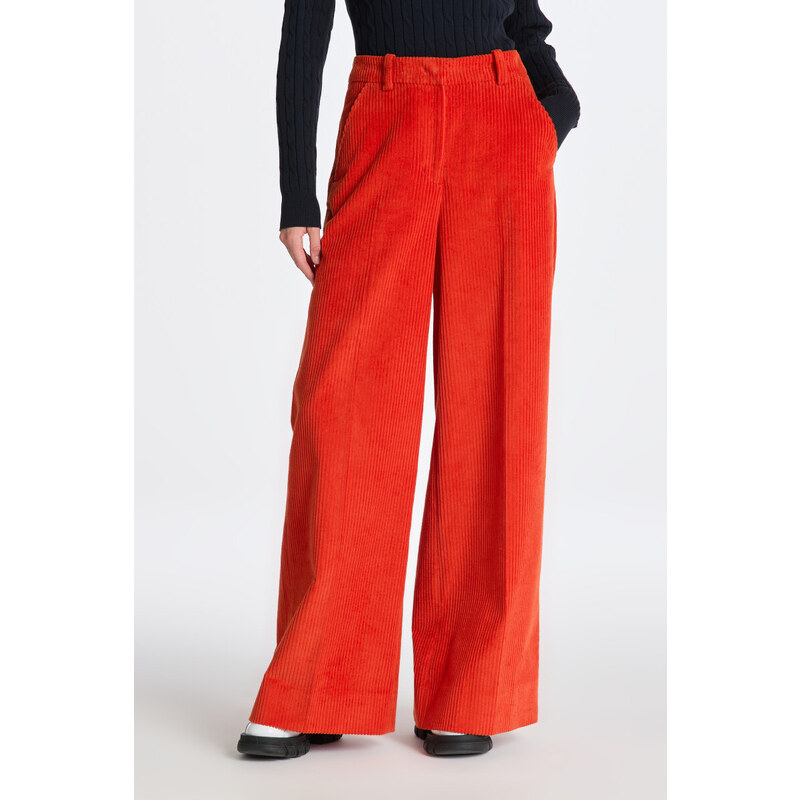 KALHOTY GANT HW WIDE LEG CORD PANTS oranžová 34