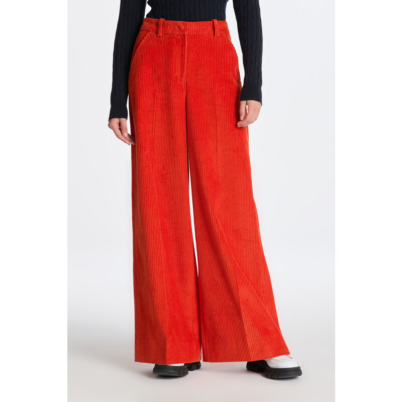 KALHOTY GANT HW WIDE LEG CORD PANTS oranžová 34