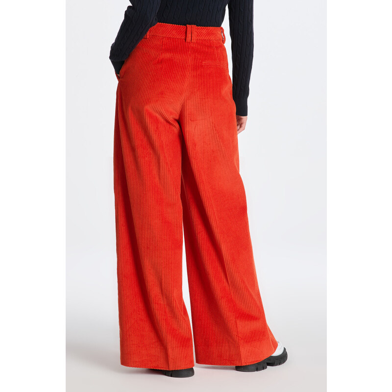 KALHOTY GANT HW WIDE LEG CORD PANTS oranžová 34