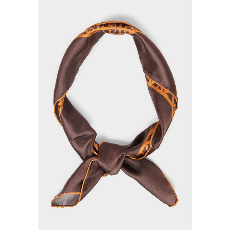 ŠÁLA GANT G PATTERN SILK SCARF hnědá None