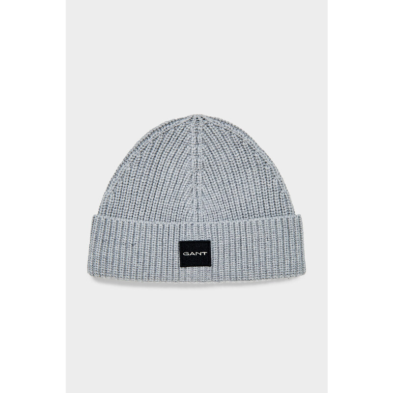 ČEPICE GANT UNISEX. COTTON RIB KNIT BEANIE šedá None