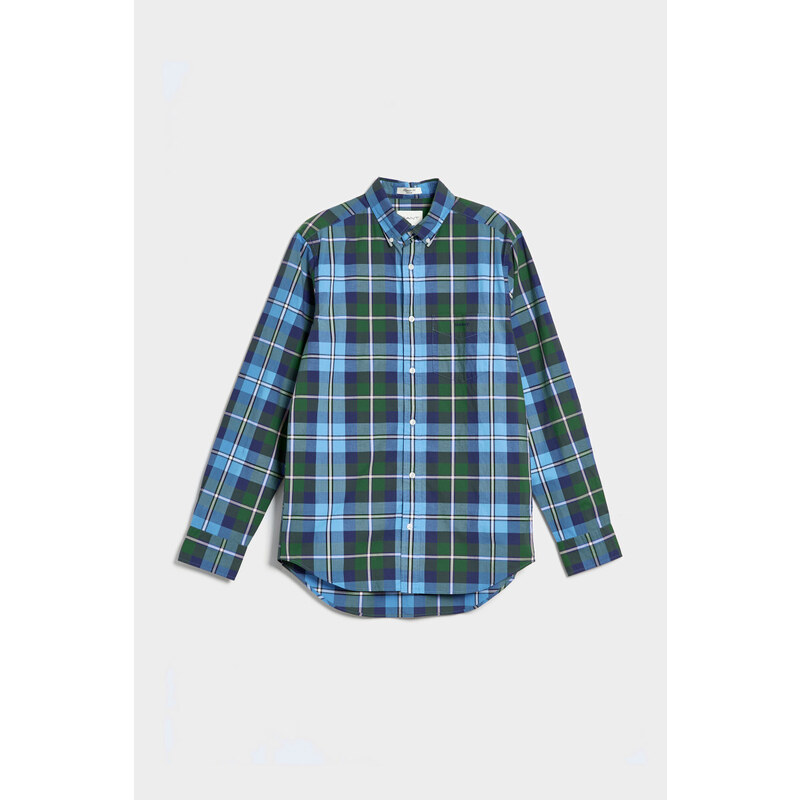 KOŠILE GANT REG POPLIN LARGE CHECK SHIRT zelená S