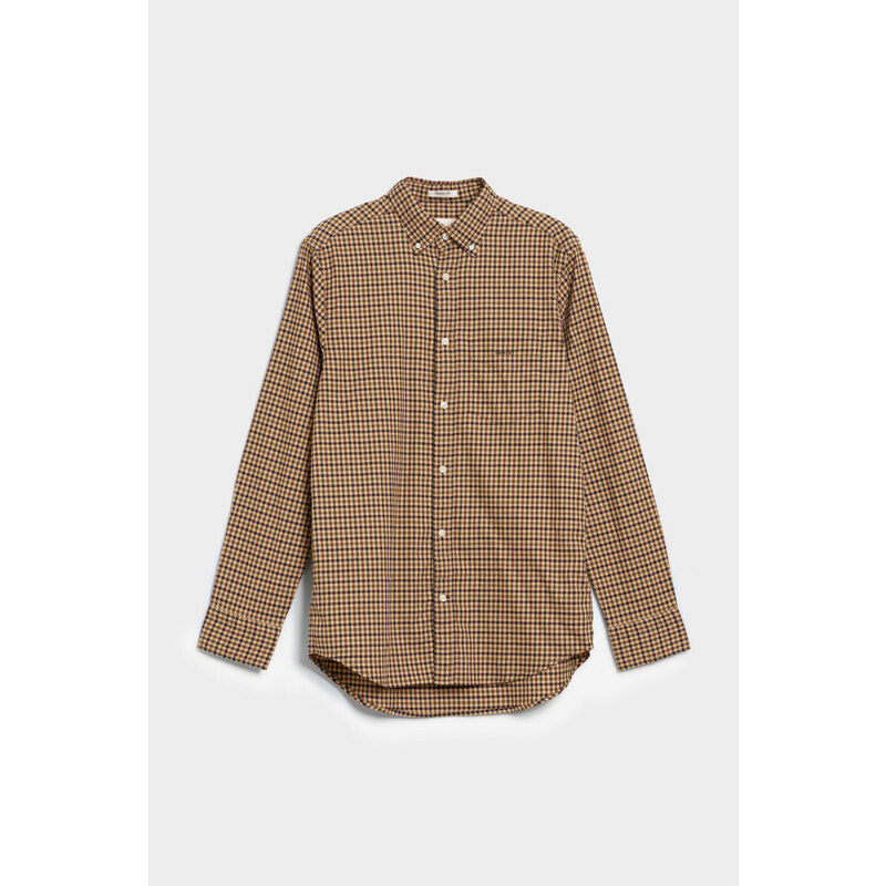 KOŠILE GANT REG TWILL MICRO MULTI CHECK SHIRT hnědá S