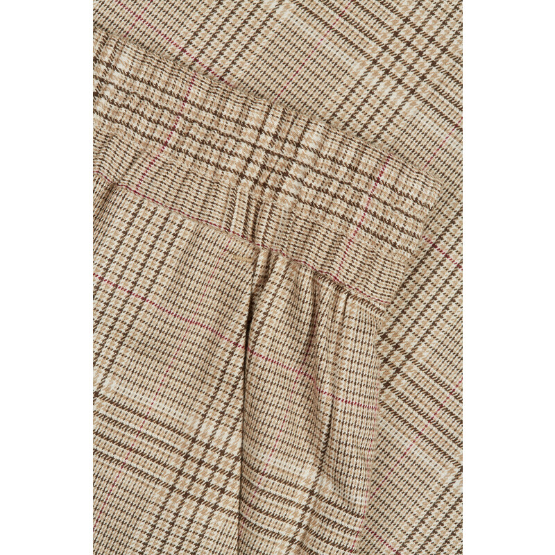 KALHOTY GANT RELAXED CHECKED PULL ON PANTS hnědá 34