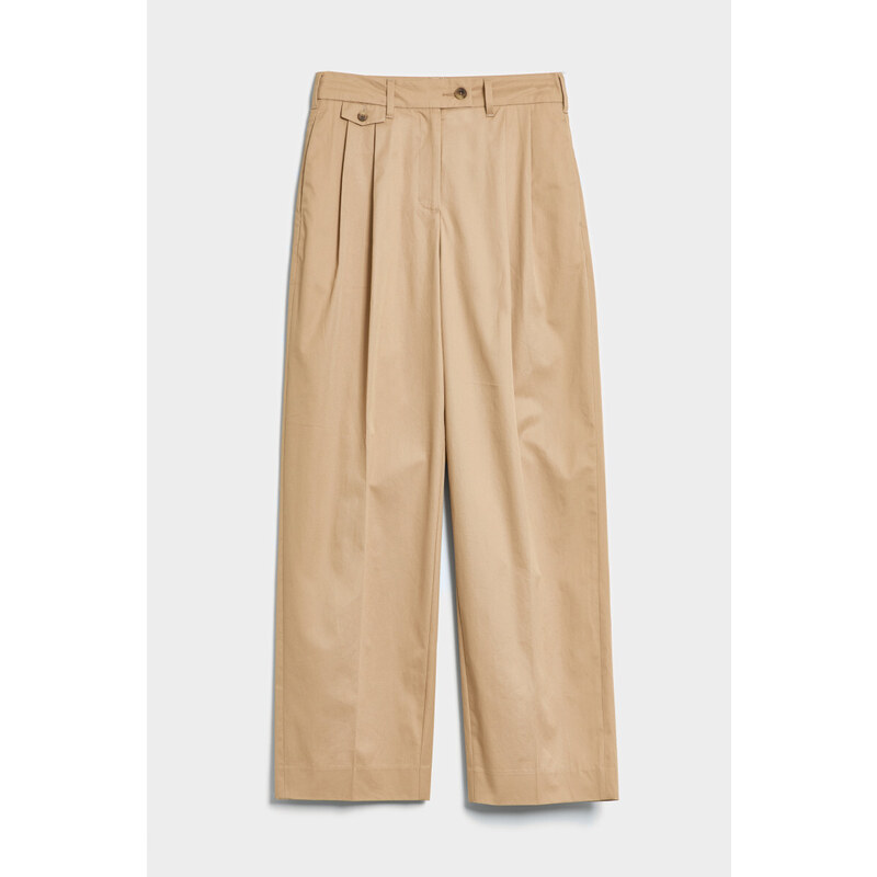 KALHOTY GANT PLEATED CHINO hnědá 34