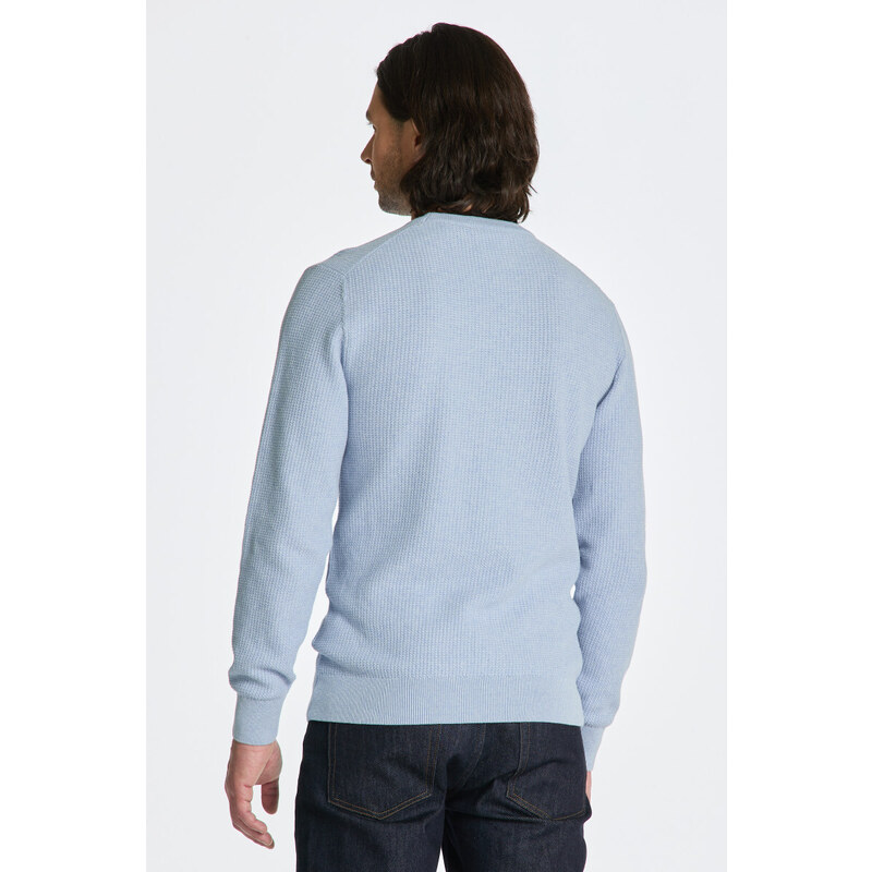 SVETR GANT MICRO COTTON TEXTURE C-NECK modrá S