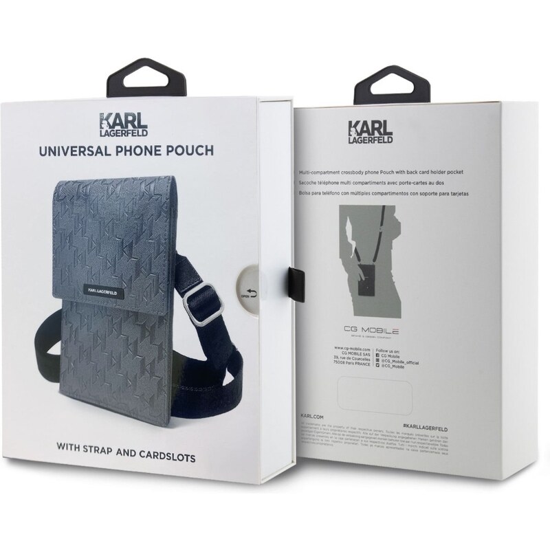 Karl Lagerfeld Plague Monogram peněženková taška na telefon