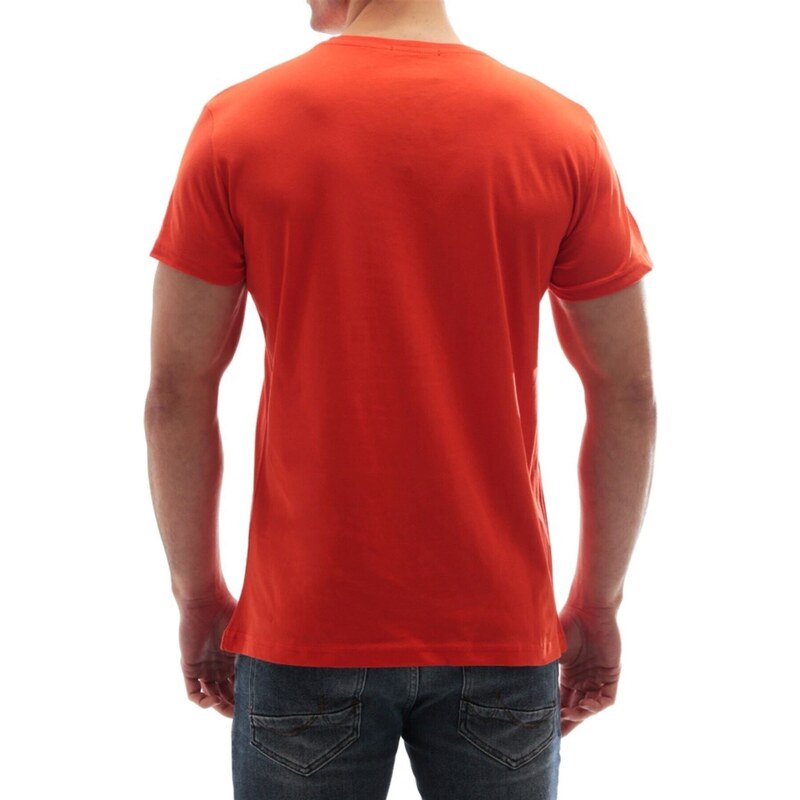 Madmext Crew Neck Basic T-Shirt Orange 3006