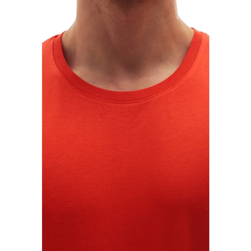 Madmext Crew Neck Basic T-Shirt Orange 3006