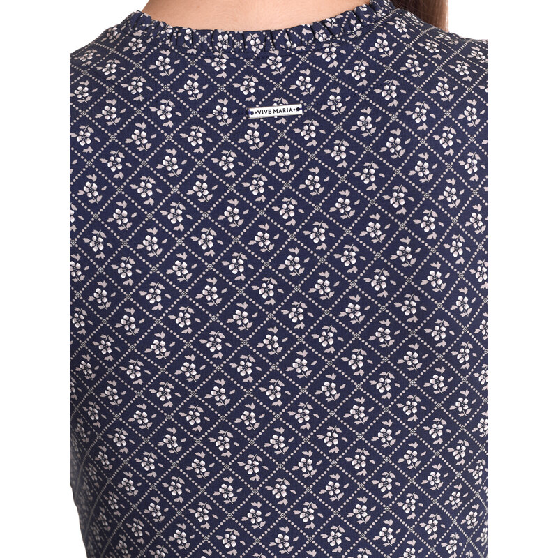 Flower Souvenir - tričko s dlouhým rukávem modré Vive Maria