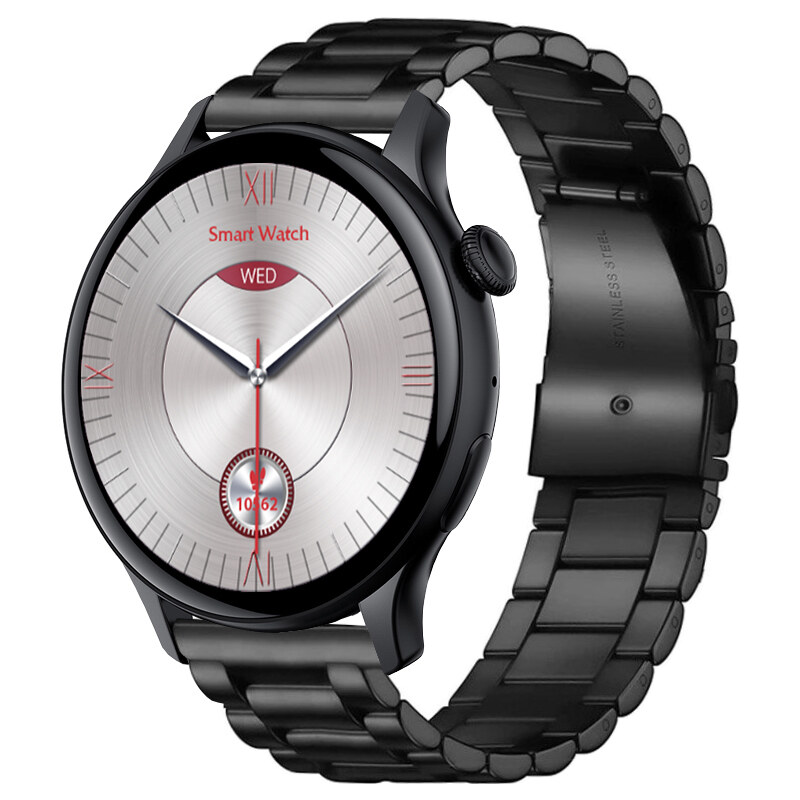 Chytré hodinky Madvell Talon s bluetooth voláním černá s černým řemínkem ocelový tah