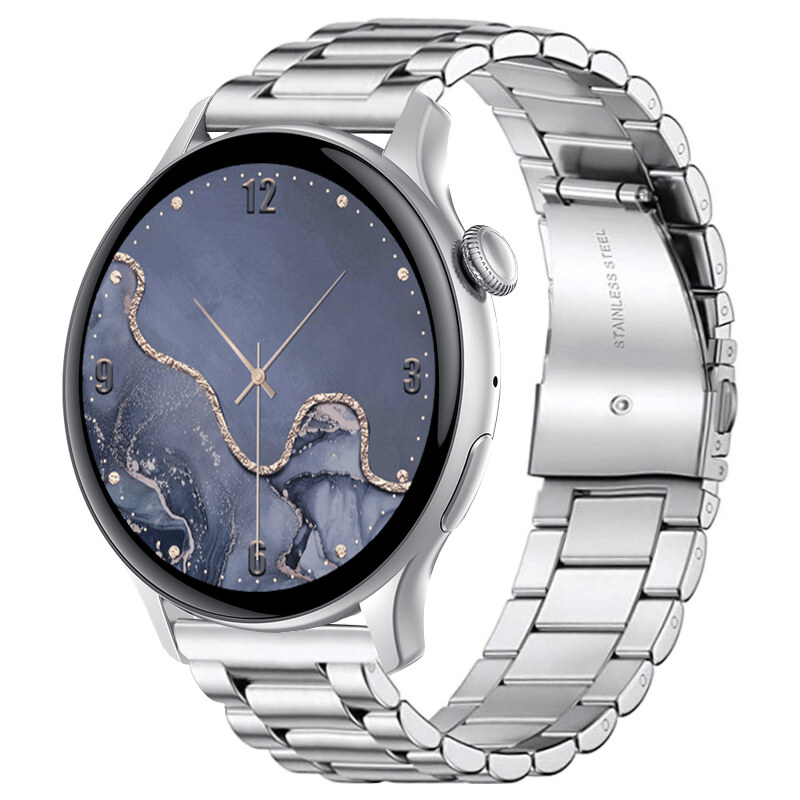Chytré hodinky Madvell Talon s bluetooth voláním stříbrná se stříbrným řemínkem ocelový tah