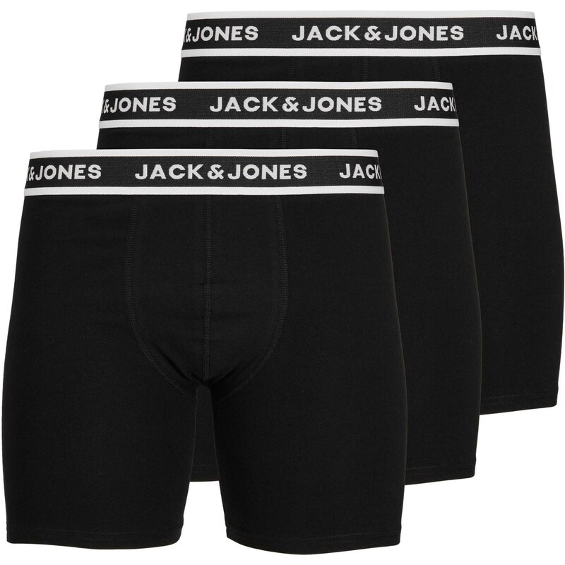 JACK & JONES Boxerky černá / bílá