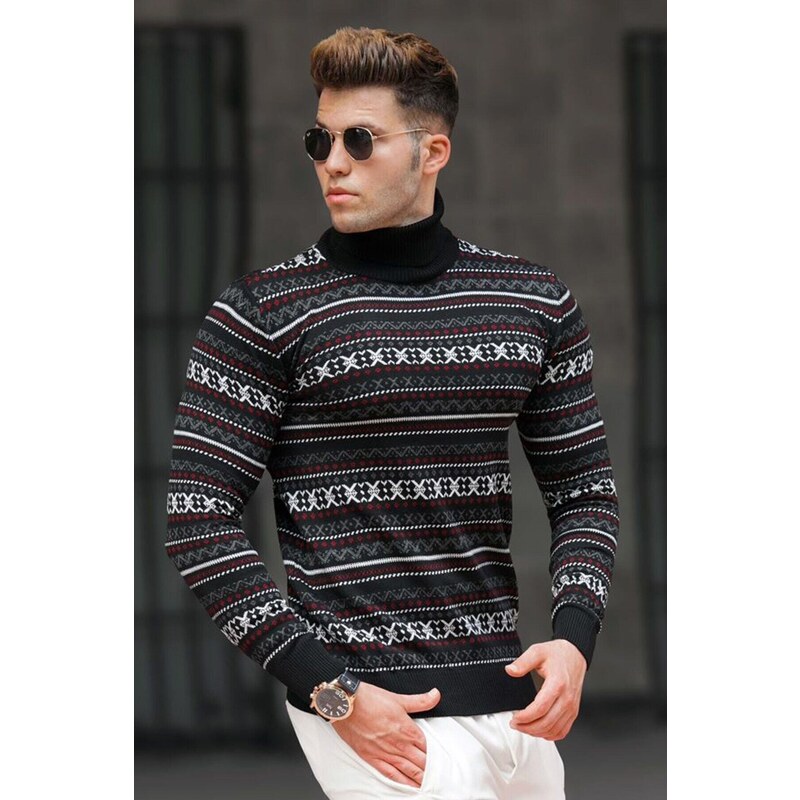 Madmext Black Turtleneck Knitwear Sweater 5170
