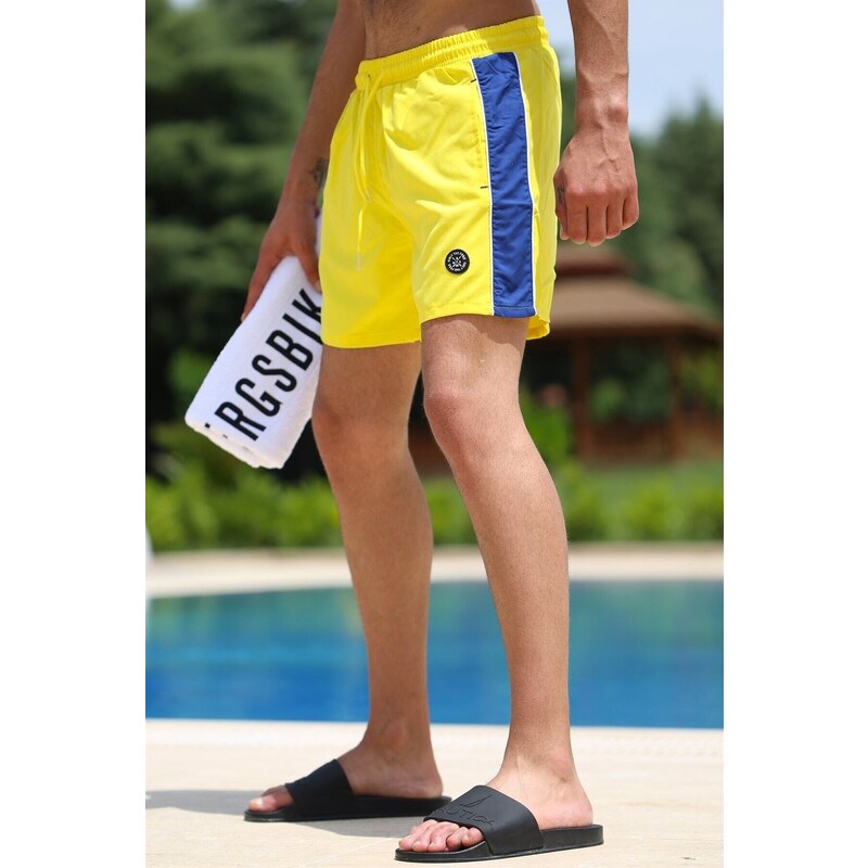 Madmext Men's Yellow Shorts 4267