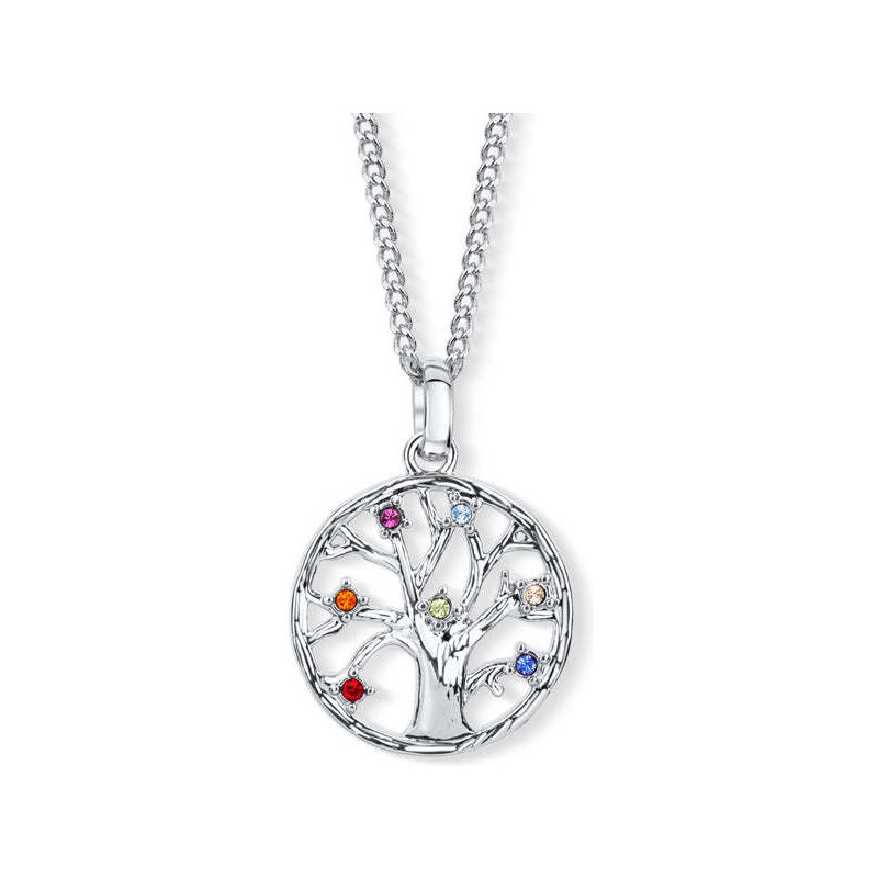 CRYSTalp Slušivý náhrdelník s krystaly Chakra Tree of life 31093.MLT.R