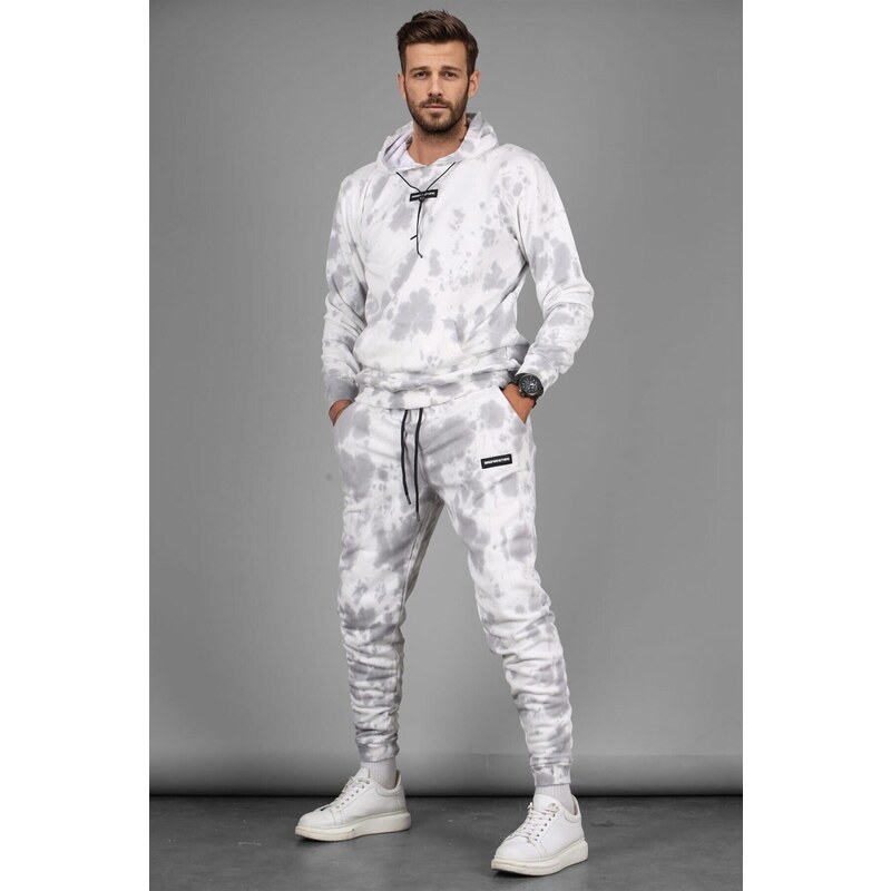 Madmext Gray Tie Dye Men's Tracksuit Set 4758