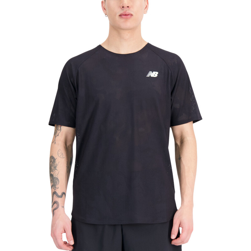 Triko New Balance Q Speed Jacquard Short Sleeve mt33281bk