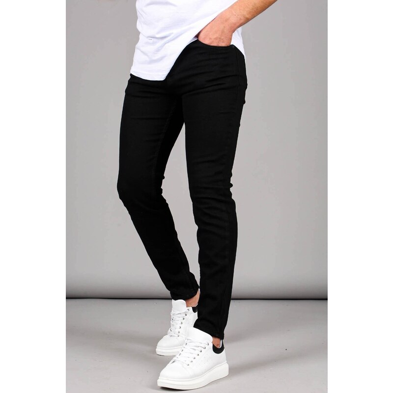 Madmext Black Lycra Skinny Fit Men's Jeans 6302