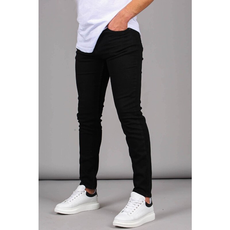 Madmext Black Lycra Skinny Fit Men's Jeans 6302