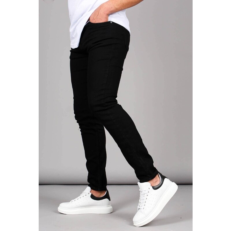 Madmext Black Lycra Skinny Fit Men's Jeans 6302