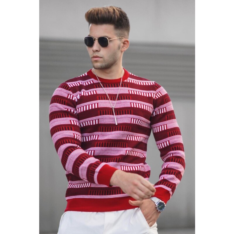 Madmext Red Men's Sweater 5189