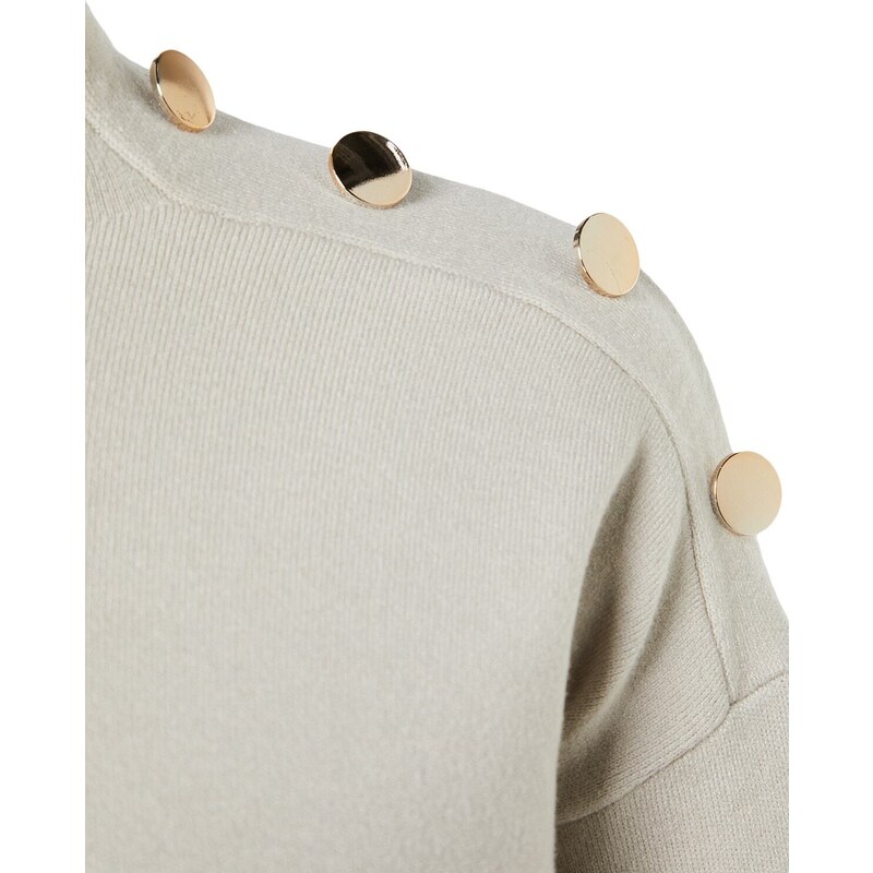 Trendyol Stone Button Detailní pletený svetr