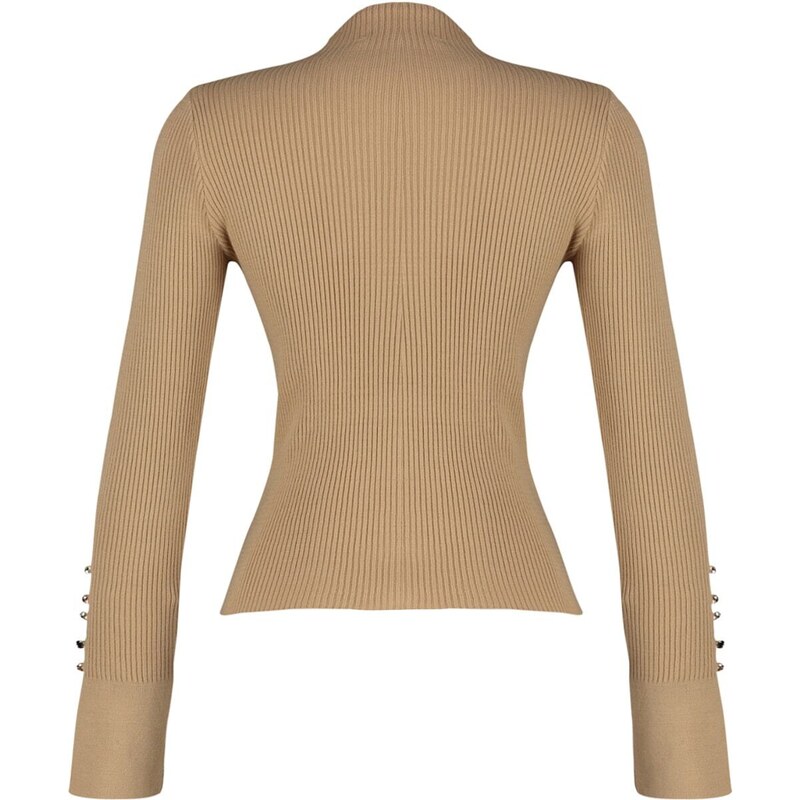 Trendyol Camel End Detailed Knitwear Sweater