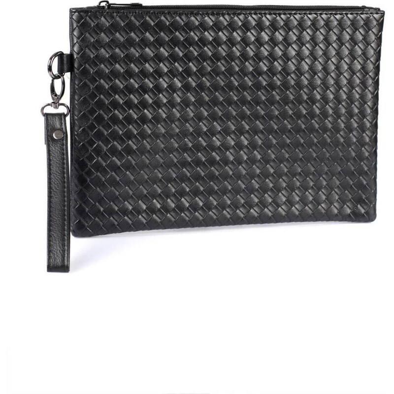 Capone Outfitters Capone Knitted Patterned Paris 222 Women's Black Clutch Bag