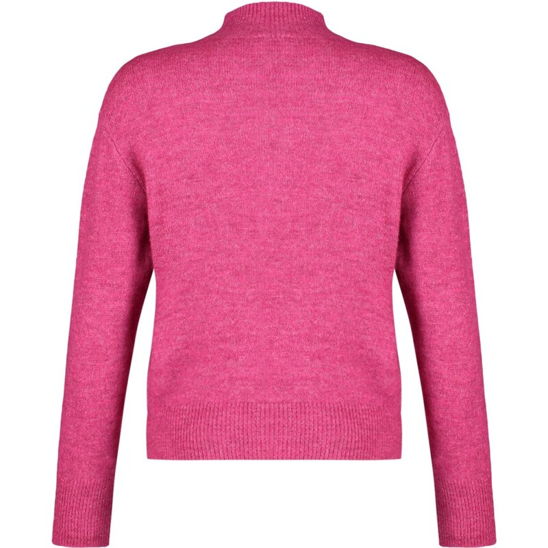 Trendyol Fuchsia Soft Textured High Neck pletený svetr