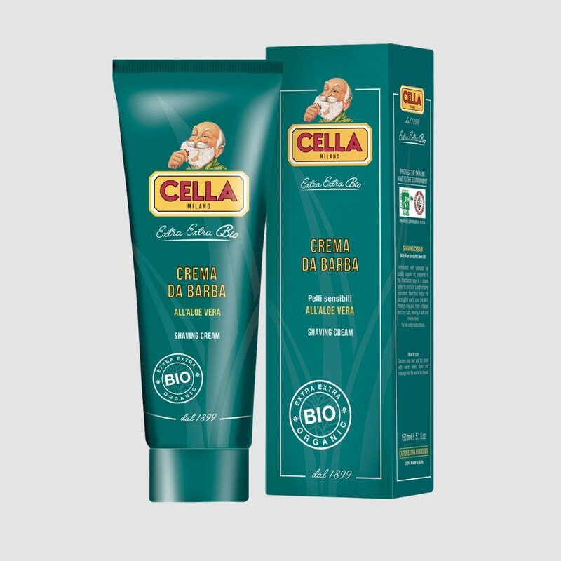 Cella Milano Organic Shaving Cream krém na holení s aloe-vera v tubě 150 ml