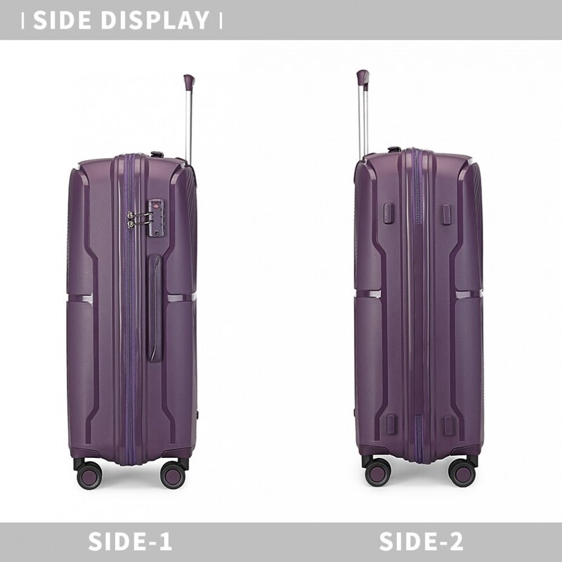 British traveller Set kufrů - Spinner z polykarbonátu a TSA zámkem, fialový