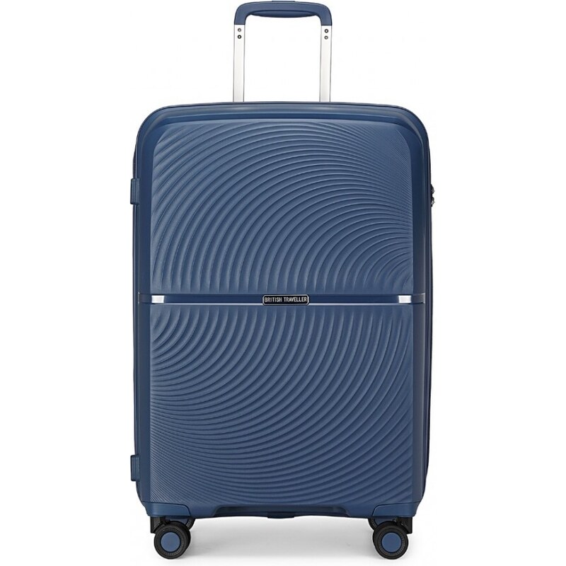 British Traveller K2393L Sada 3 kufry spinner 55cm 67cm 76cm Modrý Navy Polypropylen