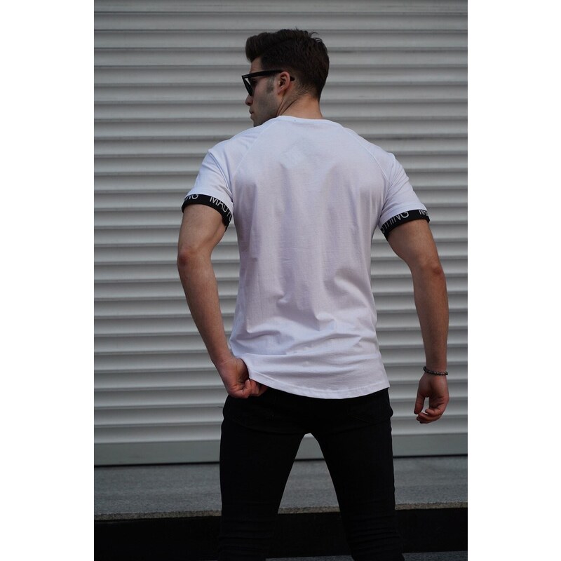 Madmext Basic White Men's T-Shirt