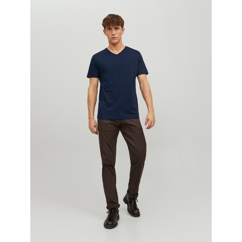 Jack and Jones Tričko Organic Basic V - tmavě modré