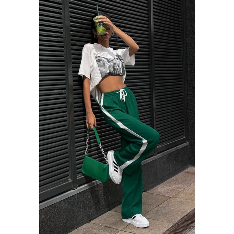 Madmext Mad Girls Green Loose Fit Tracksuit