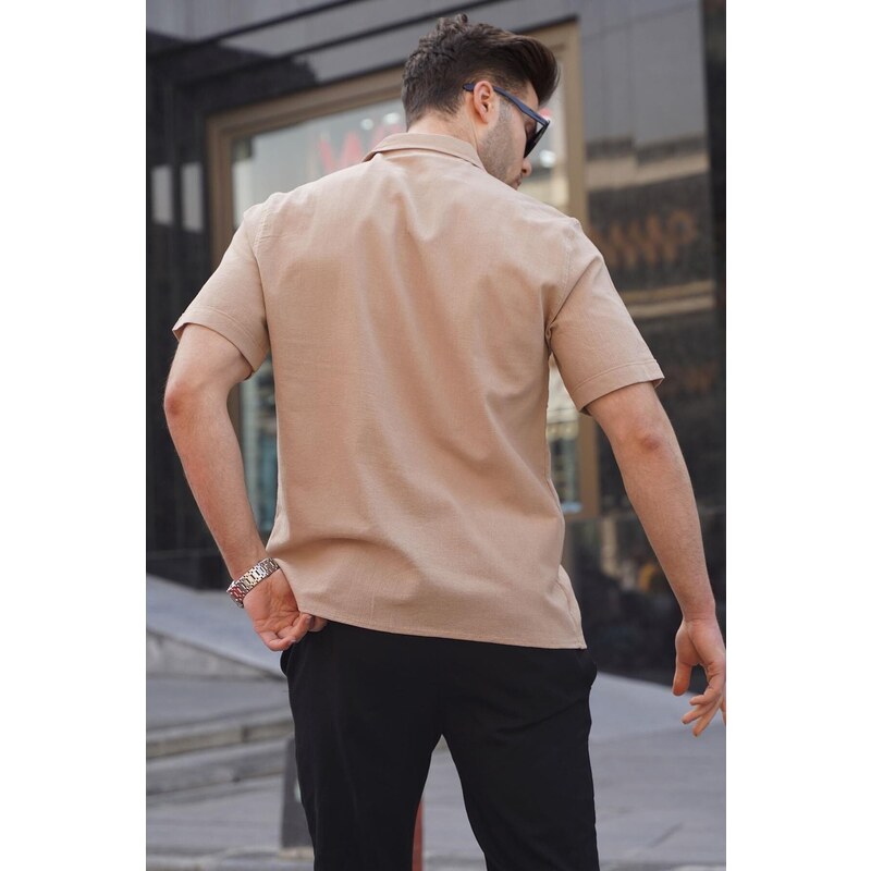 Madmext Mink Basic Short Sleeve Men's Shirt 5598