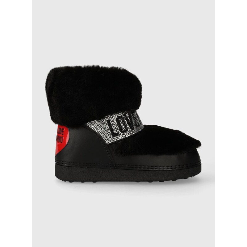 Sněhule Love Moschino SKIBOOT20 černá barva, JA24202G0HJW0000