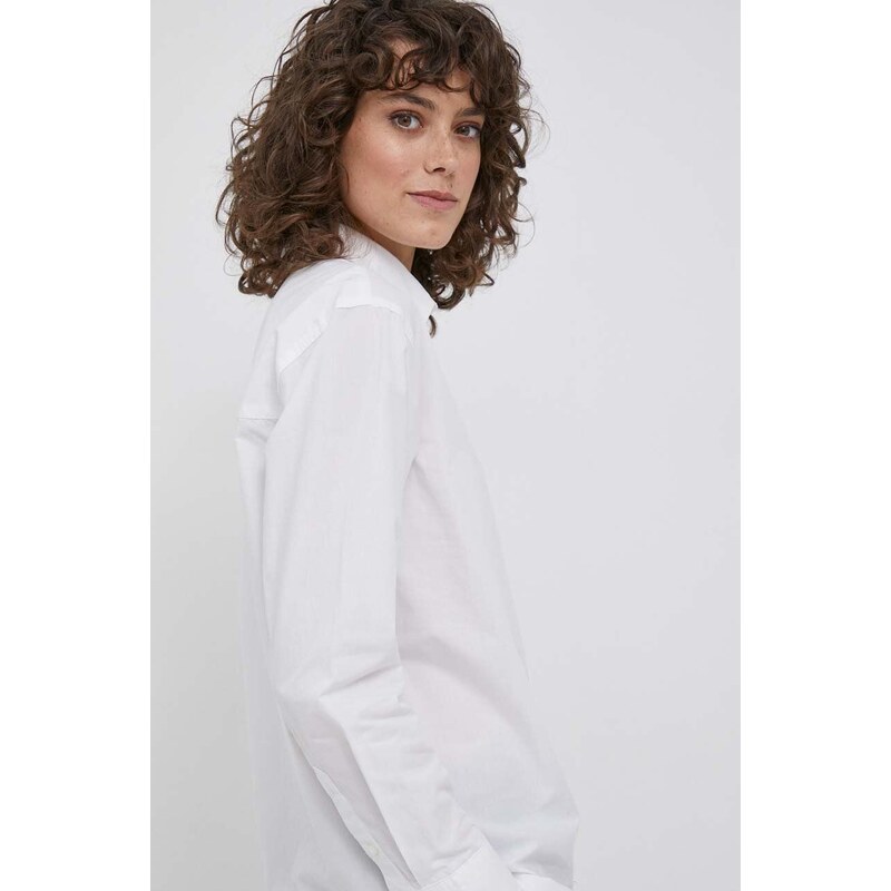 Košile Pepe Jeans LIZA bílá barva, relaxed, s klasickým límcem