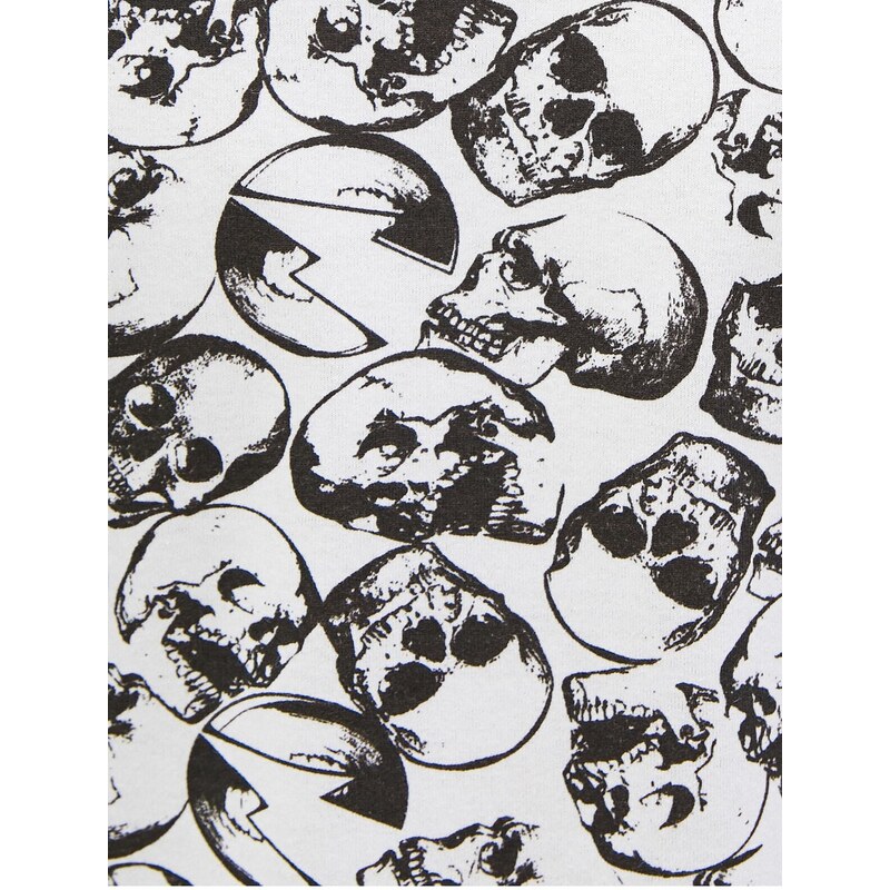 Koton Skull Printed Singlets, Round Neck, Slim Fit
